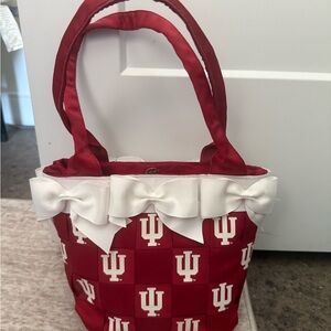 IU Red and White Women's Tote Bag